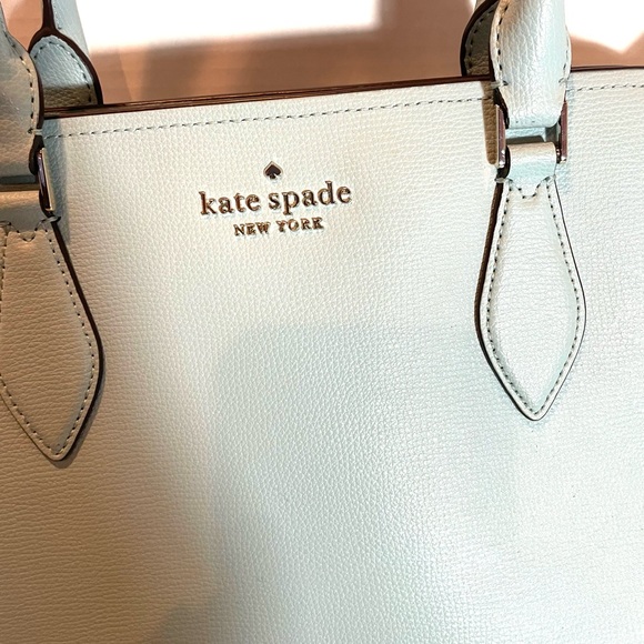 Kate Spade New York Light Blue Structure Satchel Crossbody Smooth Leather - Picture 4 of 16